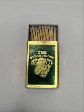 Vintage The Steakhouse Circus Circus Las Vegas Gold Foil Matchbox Matchbook
